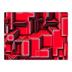 Background With Red Texture Blocks Double Sided Flano Blanket (mini)  by Amaryn4rt