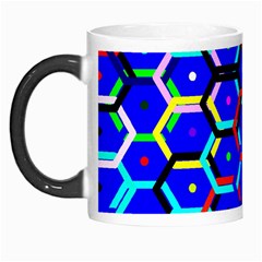 Blue Bee Hive Pattern Morph Mugs by Amaryn4rt