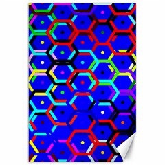 Blue Bee Hive Pattern Canvas 20  X 30   by Amaryn4rt