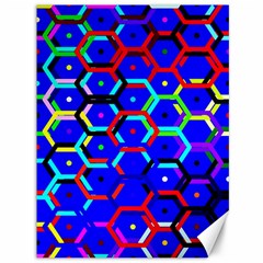 Blue Bee Hive Pattern Canvas 36  X 48   by Amaryn4rt