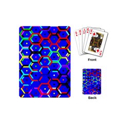 Blue Bee Hive Pattern Playing Cards (mini)  by Amaryn4rt