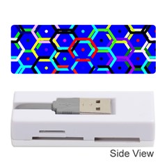 Blue Bee Hive Pattern Memory Card Reader (stick)  by Amaryn4rt