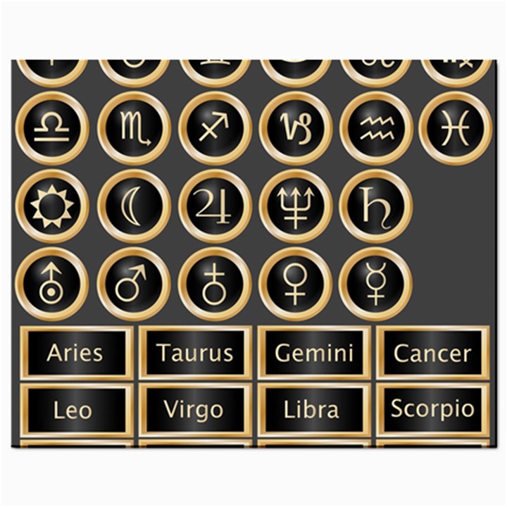 Black And Gold Buttons And Bars Depicting The Signs Of The Astrology Symbols Mini Button Earrings