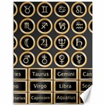 Black And Gold Buttons And Bars Depicting The Signs Of The Astrology Symbols Canvas 12  x 16   11.86 x15.41  Canvas - 1