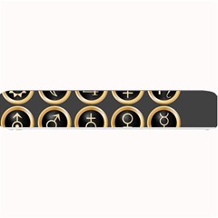 Black And Gold Buttons And Bars Depicting The Signs Of The Astrology Symbols Small Bar Mats by Amaryn4rt