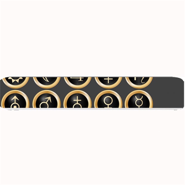 Black And Gold Buttons And Bars Depicting The Signs Of The Astrology Symbols Small Bar Mats