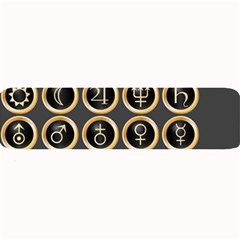 Black And Gold Buttons And Bars Depicting The Signs Of The Astrology Symbols Large Bar Mats by Amaryn4rt