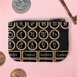 Black And Gold Buttons And Bars Depicting The Signs Of The Astrology Symbols Mini Coin Purses Back