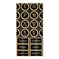 Black And Gold Buttons And Bars Depicting The Signs Of The Astrology Symbols Shower Curtain 36  X 72  (stall)  by Amaryn4rt