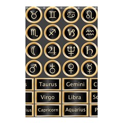 Black And Gold Buttons And Bars Depicting The Signs Of The Astrology Symbols Shower Curtain 48  X 72  (small)  by Amaryn4rt