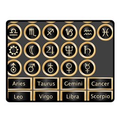 Black And Gold Buttons And Bars Depicting The Signs Of The Astrology Symbols Double Sided Fleece Blanket (small)  by Amaryn4rt