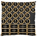 Black And Gold Buttons And Bars Depicting The Signs Of The Astrology Symbols Standard Flano Cushion Case (Two Sides) Front