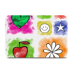 A Set Of Watercolour Icons Plate Mats by Amaryn4rt