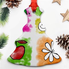 A Set Of Watercolour Icons Ornament (christmas Tree) 