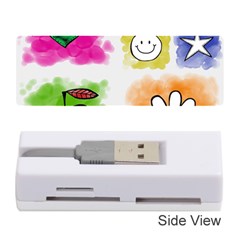 A Set Of Watercolour Icons Memory Card Reader (stick)  by Amaryn4rt