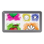 A Set Of Watercolour Icons Memory Card Reader (Mini) Front