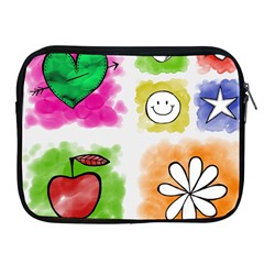 A Set Of Watercolour Icons Apple Ipad 2/3/4 Zipper Cases by Amaryn4rt