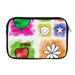 A Set Of Watercolour Icons Apple Macbook Pro 17  Zipper Case