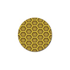 Golden 3d Hexagon Background Golf Ball Marker (10 Pack) by Amaryn4rt