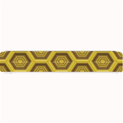 Golden 3d Hexagon Background Small Bar Mats