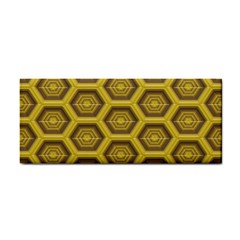 Golden 3d Hexagon Background Cosmetic Storage Cases by Amaryn4rt