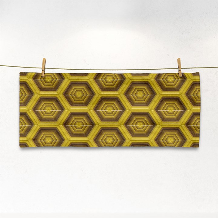 Golden 3d Hexagon Background Cosmetic Storage Cases