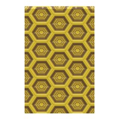 Golden 3d Hexagon Background Shower Curtain 48  X 72  (small) 