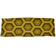 Golden 3d Hexagon Background Body Pillow Case (dakimakura)