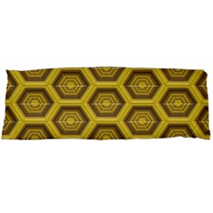 Golden 3d Hexagon Background Body Pillow Case Dakimakura (two Sides) by Amaryn4rt