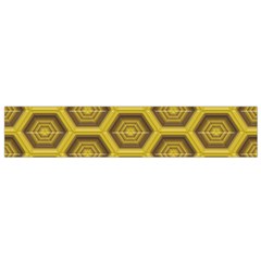 Golden 3d Hexagon Background Flano Scarf (small) by Amaryn4rt