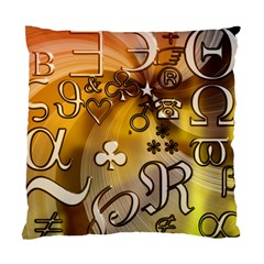 Symbols On Gradient Background Embossed Standard Cushion Case (Two Sides)