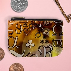 Symbols On Gradient Background Embossed Mini Coin Purses