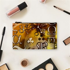 Symbols On Gradient Background Embossed Cosmetic Bag (Small) 