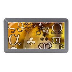 Symbols On Gradient Background Embossed Memory Card Reader (Mini)