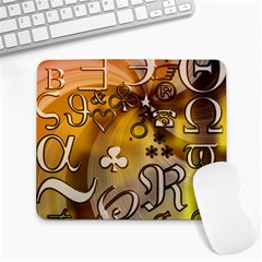 Symbols On Gradient Background Embossed Large Mousepads by Amaryn4rt