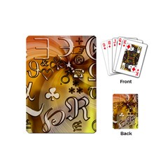 Symbols On Gradient Background Embossed Playing Cards (mini)  by Amaryn4rt