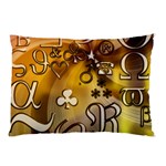 Symbols On Gradient Background Embossed Pillow Case (Two Sides) Front