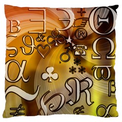 Symbols On Gradient Background Embossed Standard Flano Cushion Case (one Side)