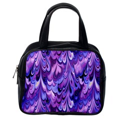 Purple Marble  Classic Handbags (one Side) by KirstenStar