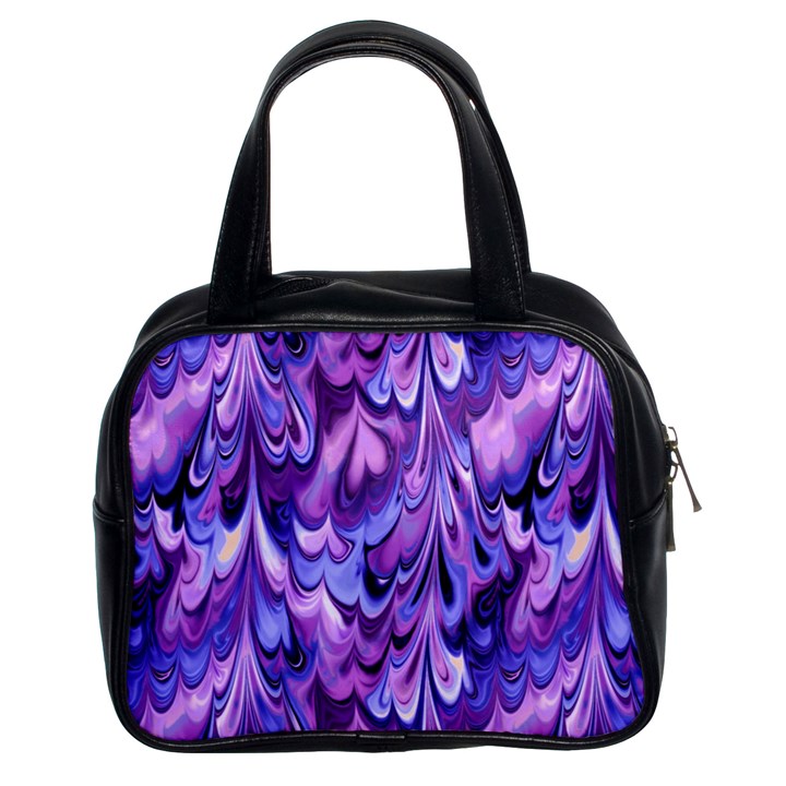 Purple Marble  Classic Handbags (2 Sides)