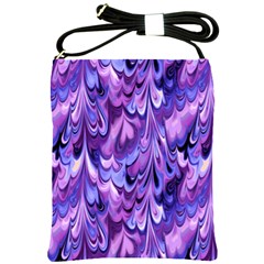 Purple Marble  Shoulder Sling Bags by KirstenStar