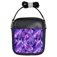 Purple Marble  Girls Sling Bags by KirstenStar