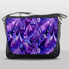 Purple Marble  Messenger Bags by KirstenStar