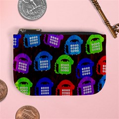 Grunge Telephone Background Pattern Mini Coin Purses by Amaryn4rt