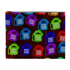 Grunge Telephone Background Pattern Cosmetic Bag (xl) by Amaryn4rt