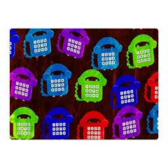 Grunge Telephone Background Pattern Double Sided Flano Blanket (mini) 