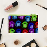 Grunge Telephone Background Pattern Cosmetic Bag (XS) Back