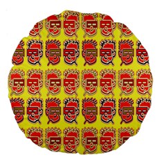 Funny Faces Large 18  Premium Flano Round Cushions