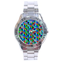 Bee Hive Color Disks Stainless Steel Analogue Watch by Amaryn4rt