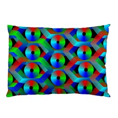 Bee Hive Color Disks Pillow Case (two Sides) by Amaryn4rt